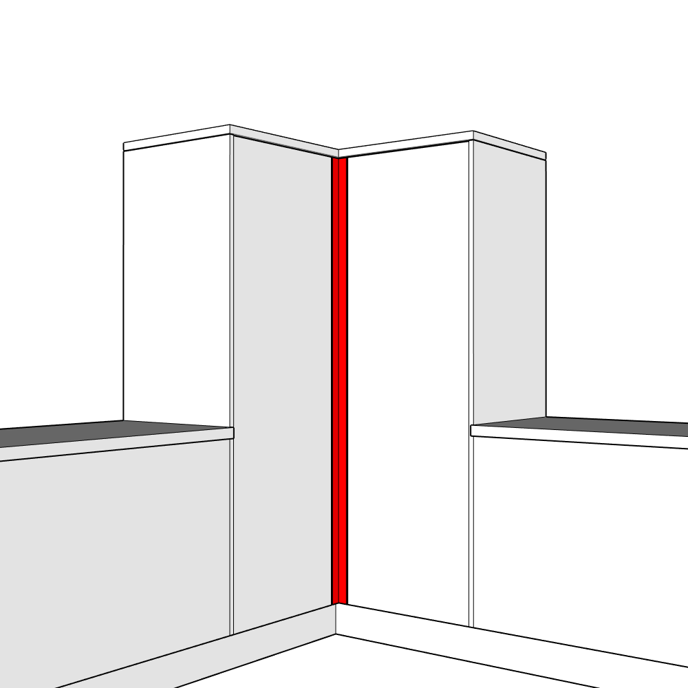Dewsbury Fixed Size Corner Post Set - 1820 x 60 x 60mm