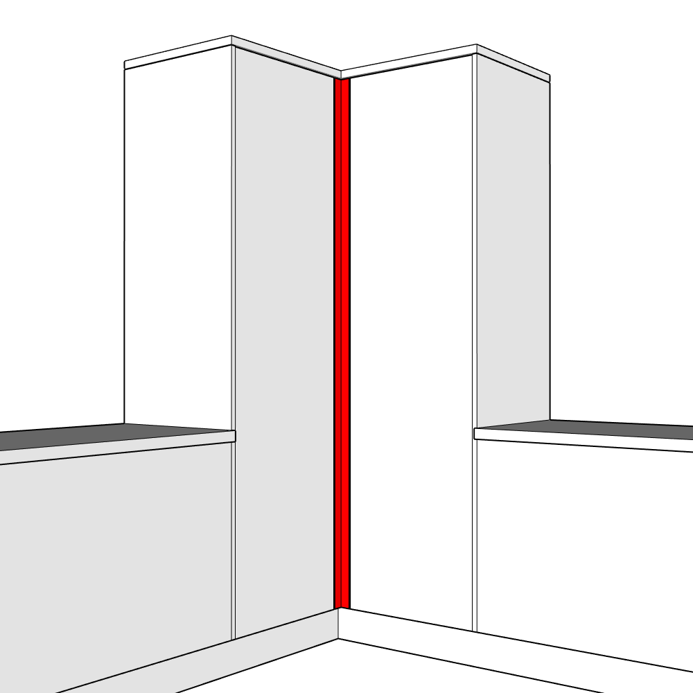 Tamar Fixed Size Corner Post Set - 2145 x 60 x 60mm