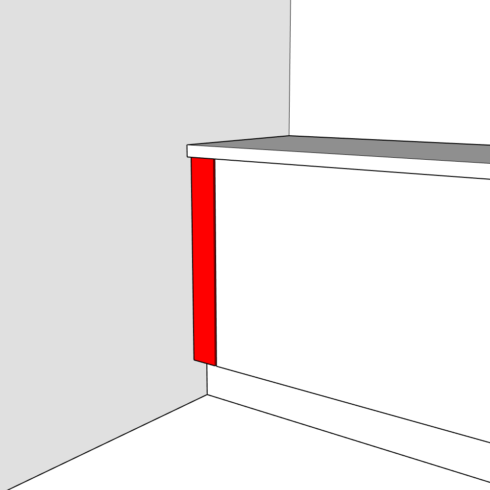 Darlington Smooth Matt Filler Panel - 720 x 100 x 18mm