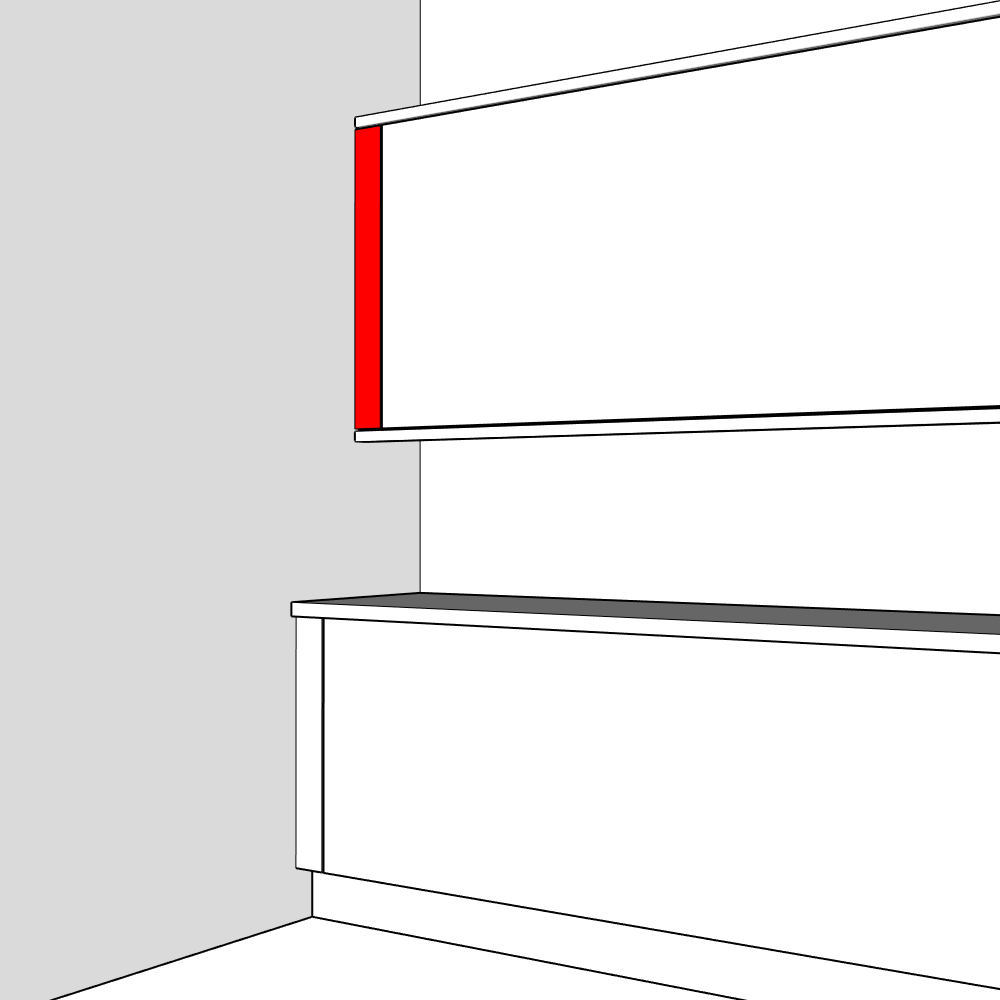 Messina Filler Panel - 900 x 100 x 18mm