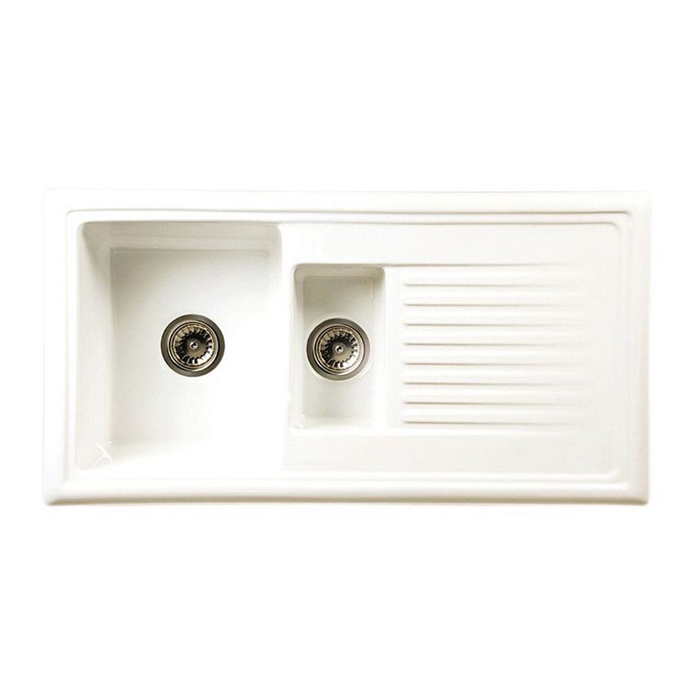 Ceramic Inset Sink - 1.5 Bowl