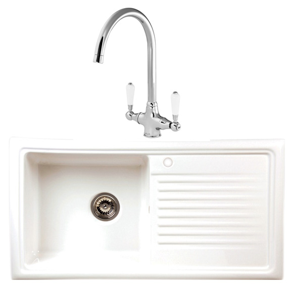 Ceramic Inset Sink - Single Bowl & Tap Deal
