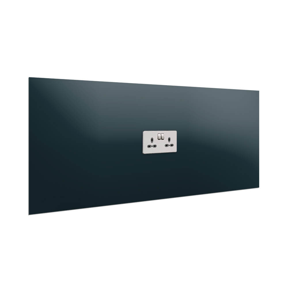 Aurora Painted Glass Splashback - 400mm High with 1 x Socket Cutout - Nautical