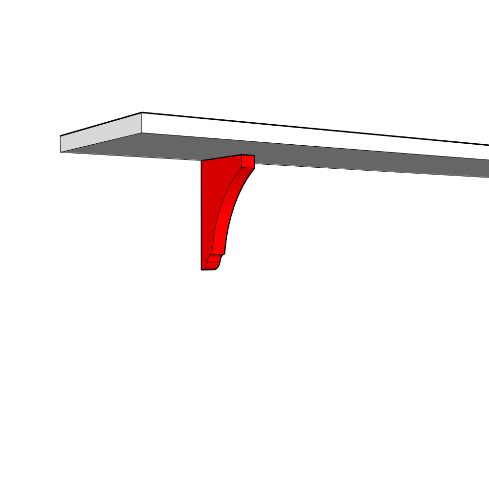 Cassina Shelf Bracket - 150 x 100 x 18mm