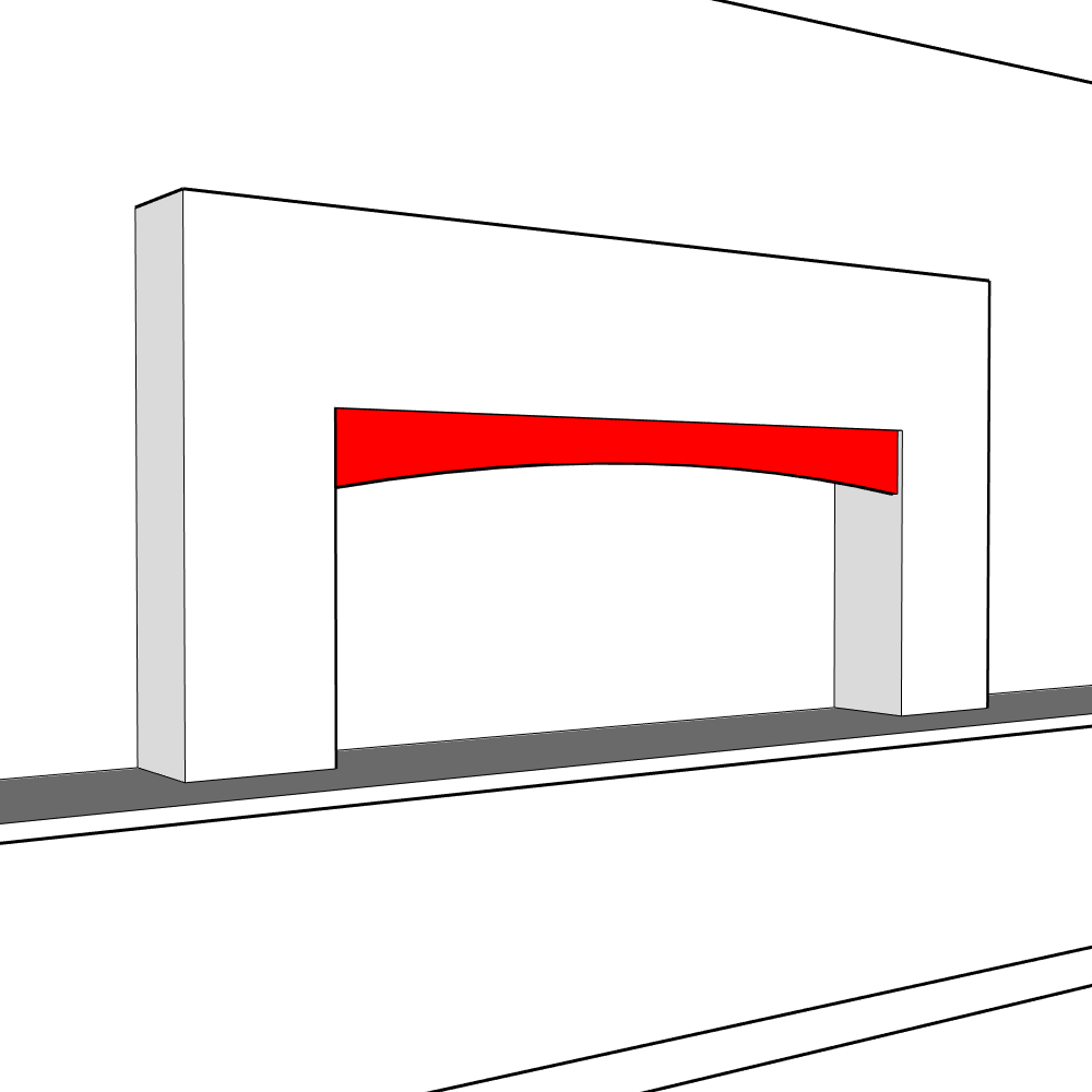 Velluto Arched Pelmet - 2400 x 200 x 18mm
