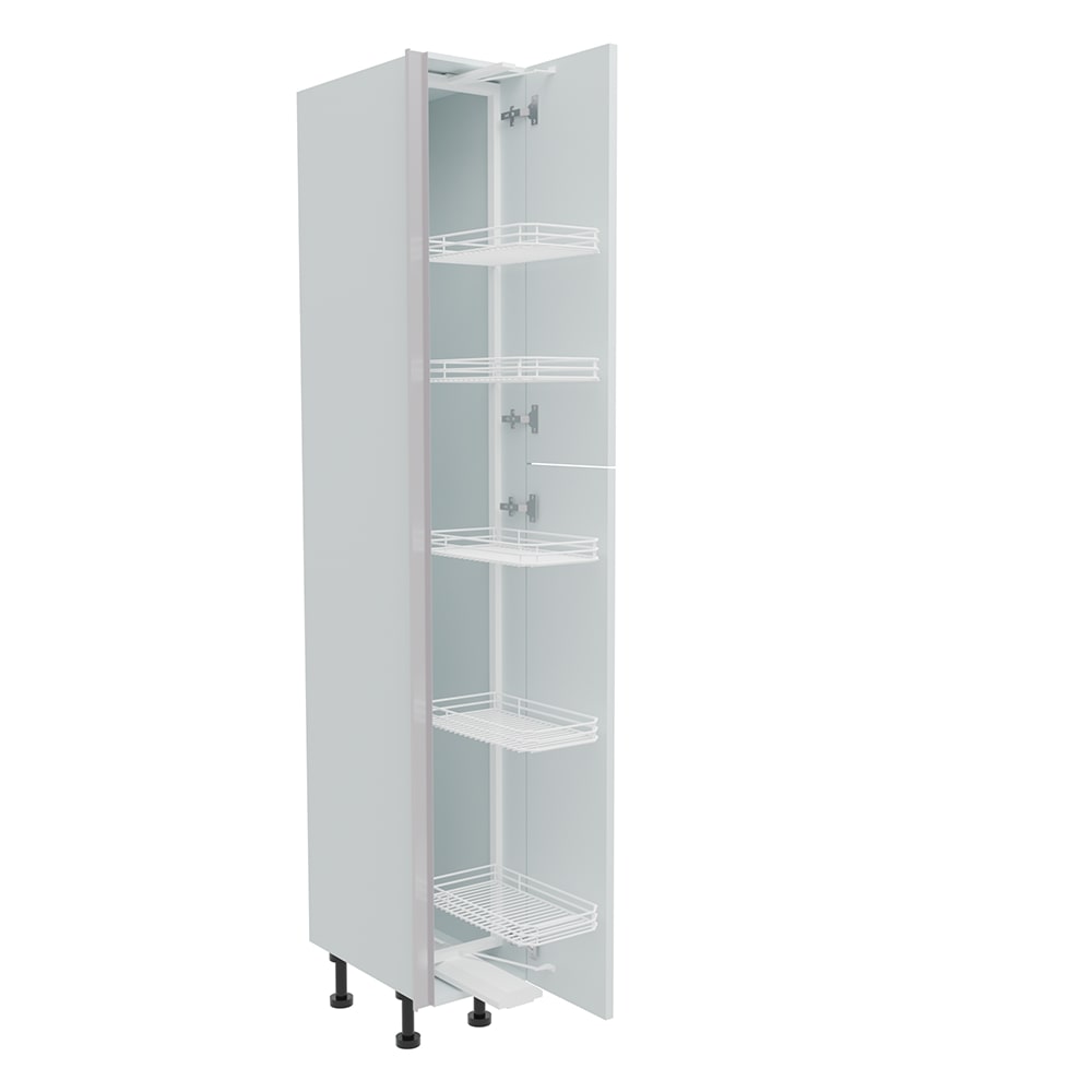 300mm True Handleless Tall Swing Out Larder Unit - (570mm Top Door) - Left Hand - (Low) 