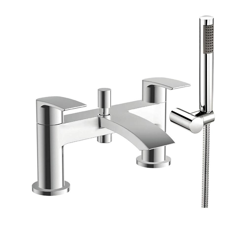 Belini Bath Shower Mixer with shower kit and wall bracket - Chrome