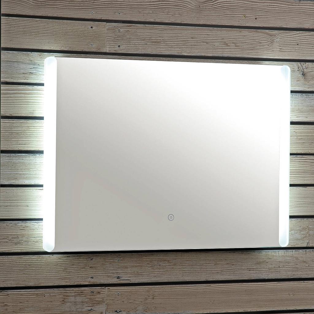 Berio LED Mirror with Demister Pad & Shaver Socket - 700mm (wide) x 500mm (high)