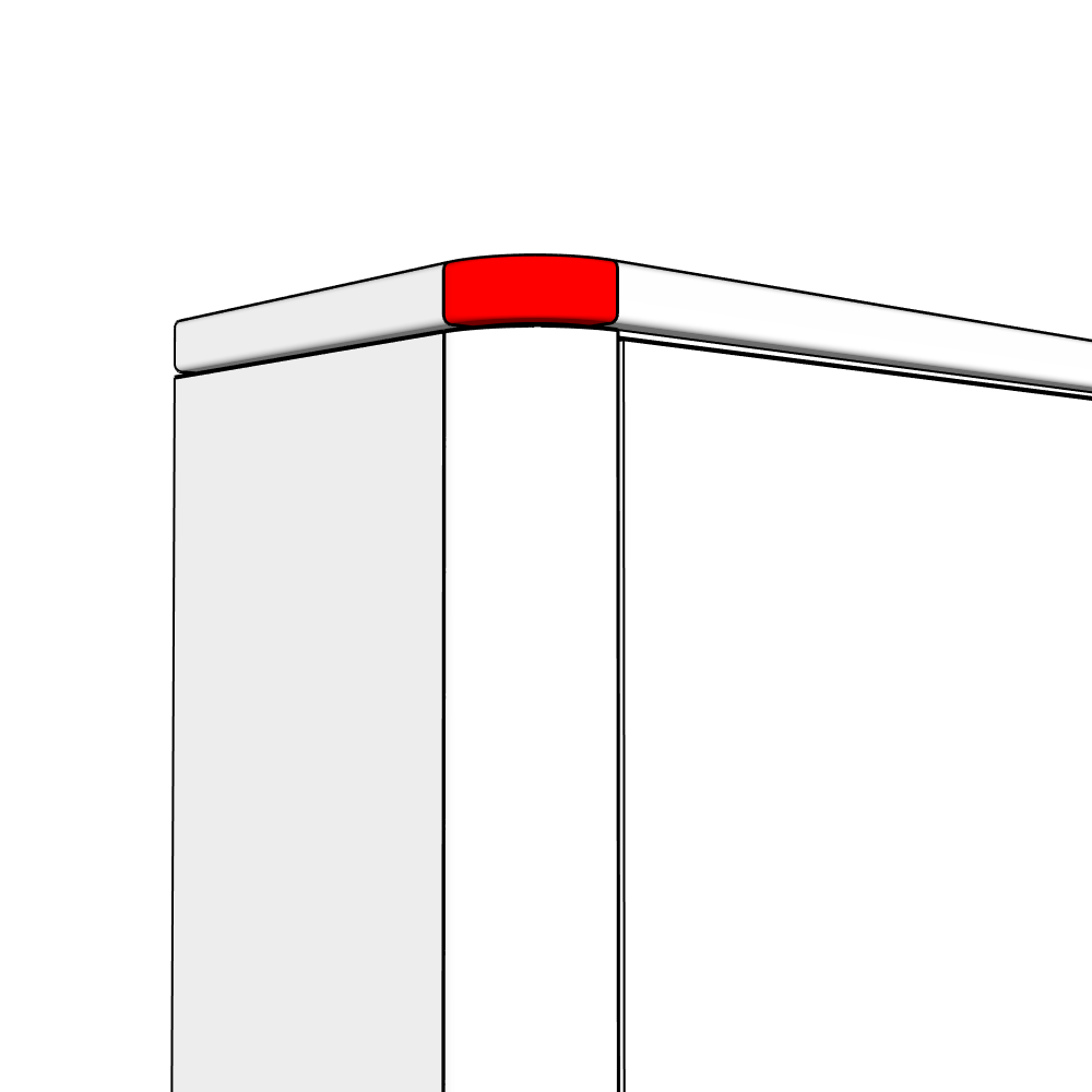Bewdley Radius End Cornice Block - Universal