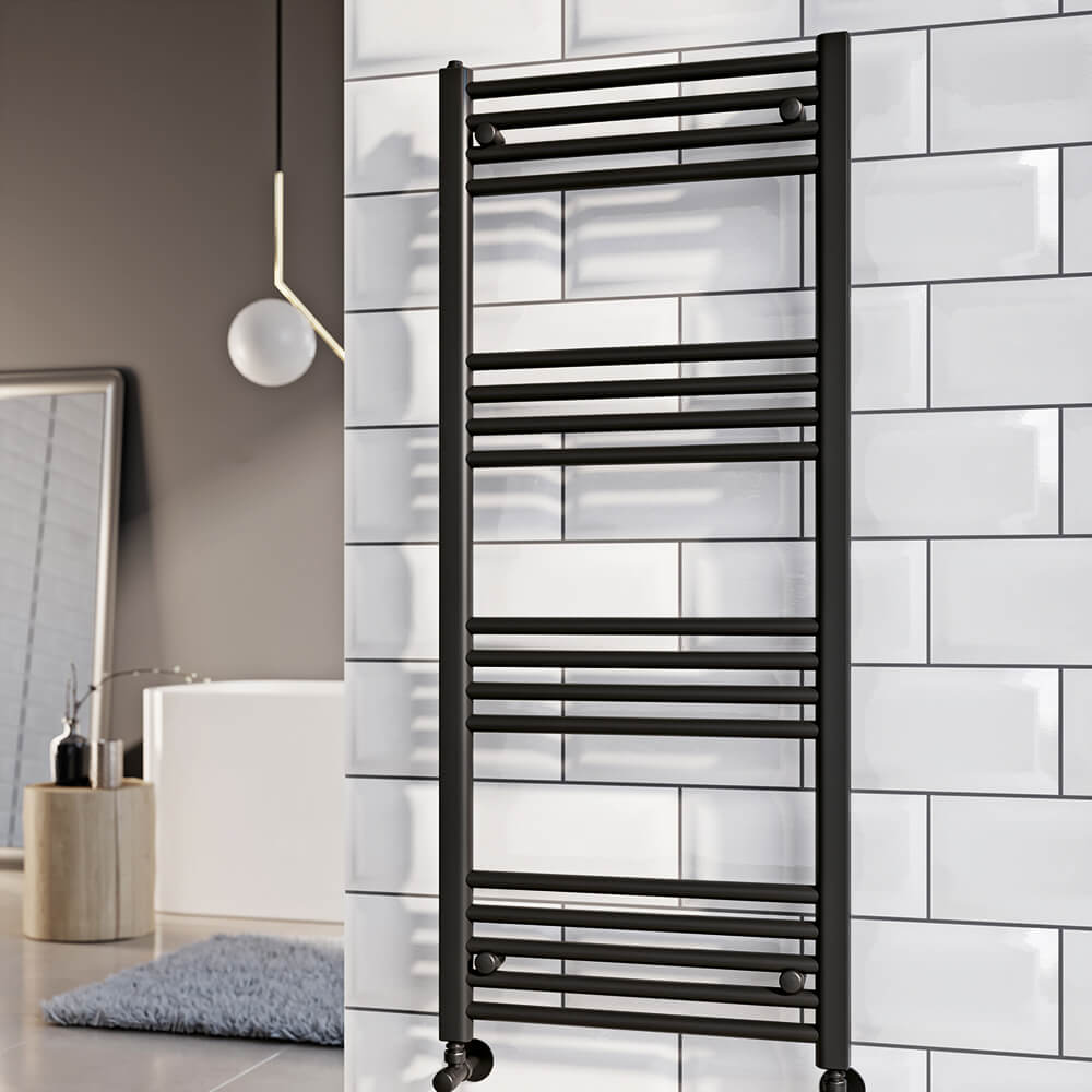 Black Ladder Towel Rail 600 X 800