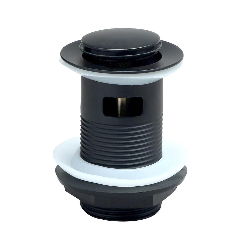 Black Round slotted Sprung Basin Waste