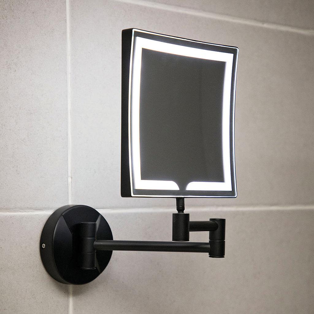 Black Square make up LED Mirror Wall Mounted