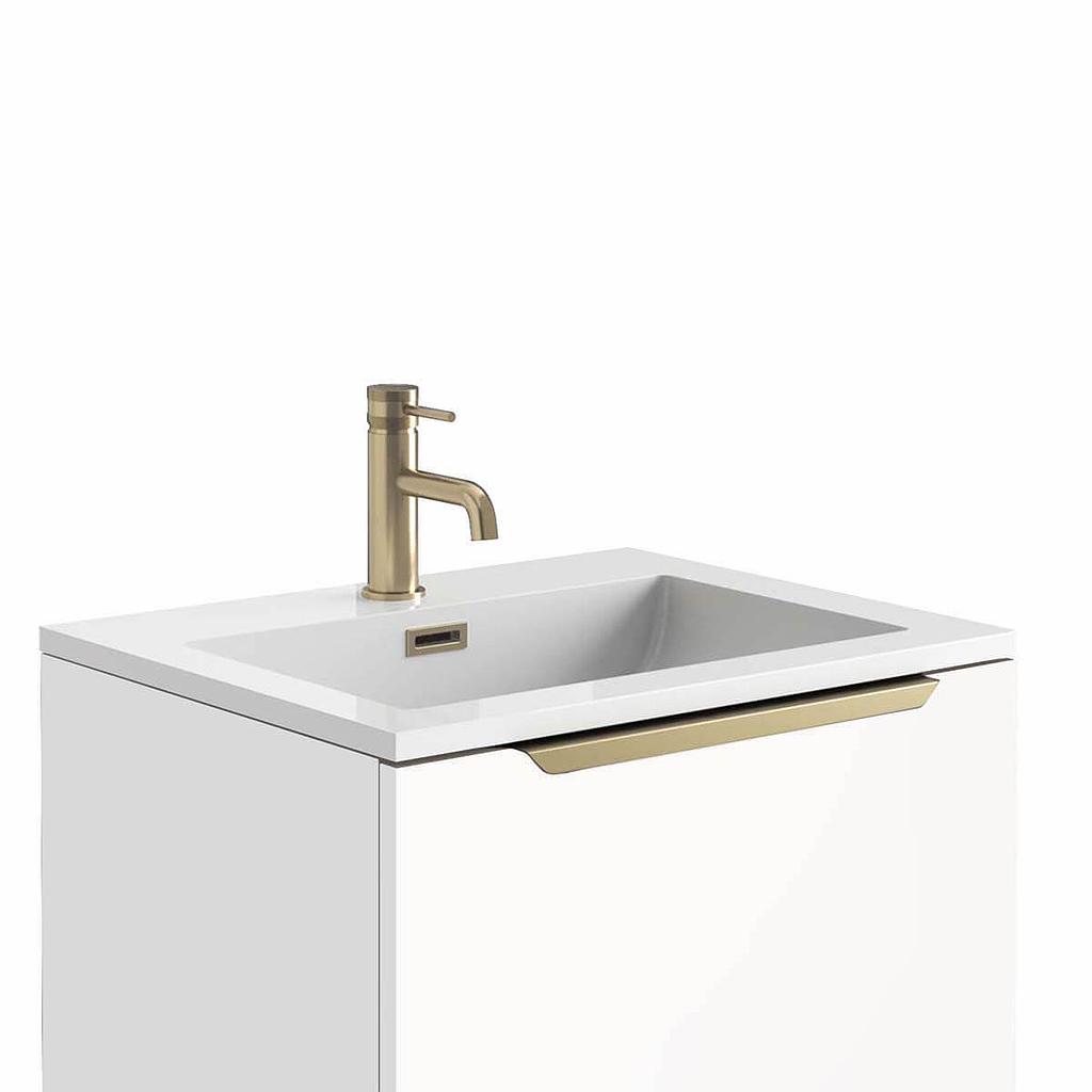 Chevron 40cm Handle Brushed - Brass (Component)