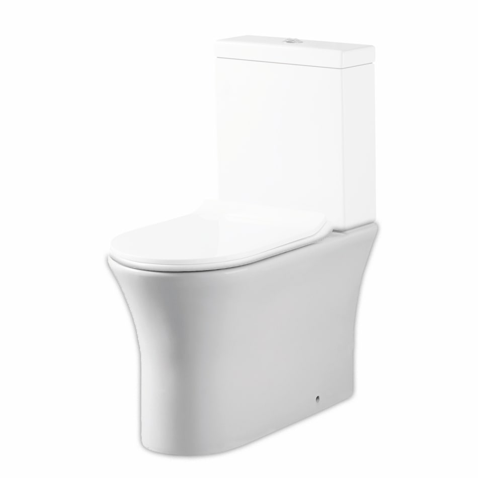 Deia 455mm Rimless Comfort Height Pan Closed Back