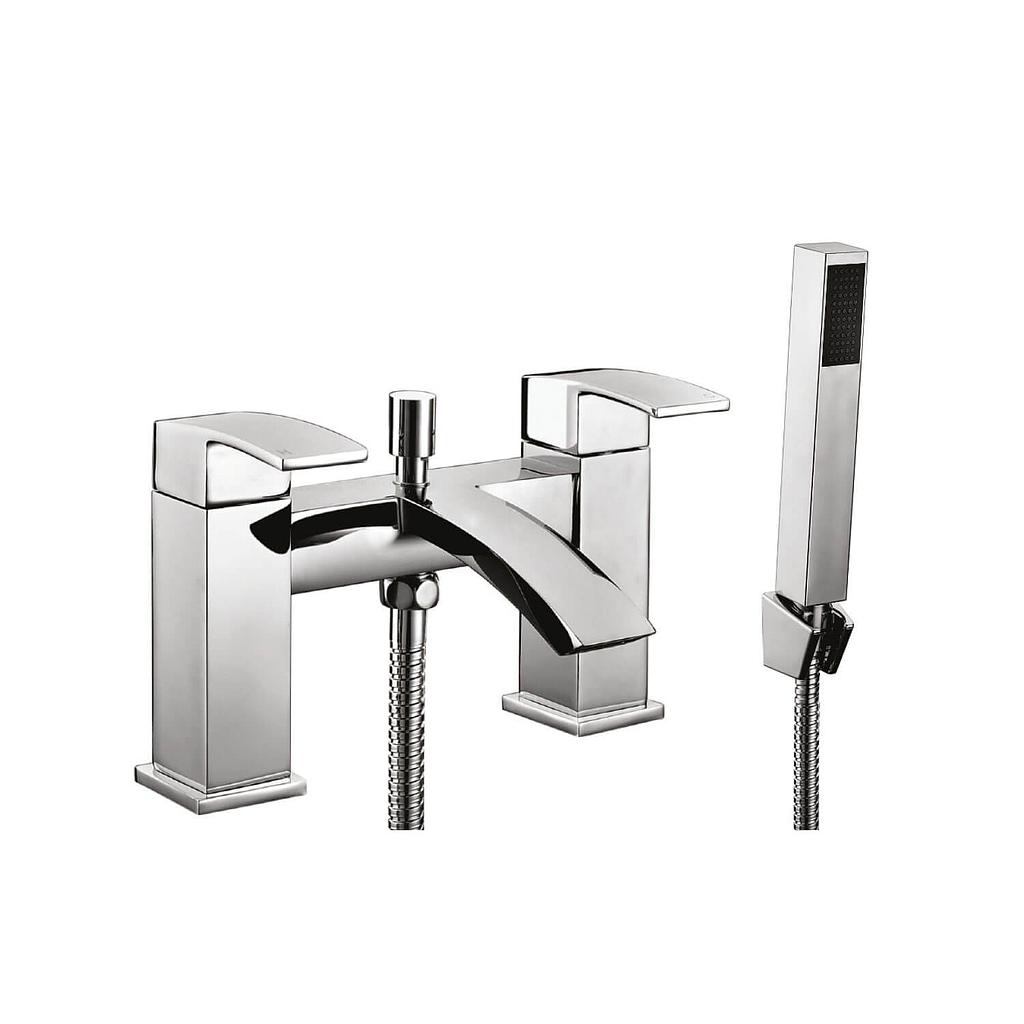 Descent Bath Shower Mixer with shower kit and wall bracket - Chrome