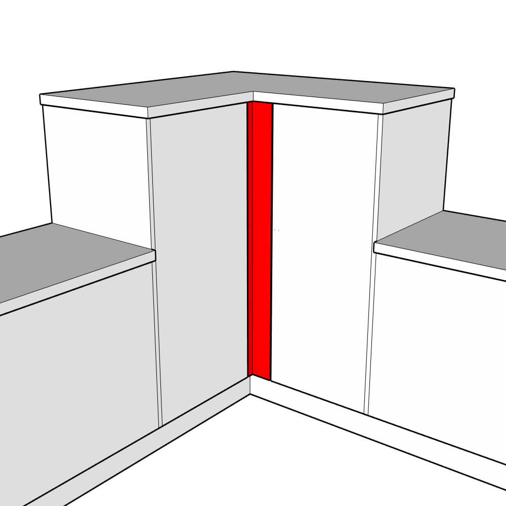 Helmsley Adjustable Corner Post Set - 1245 x 100 x 18mm (x2)