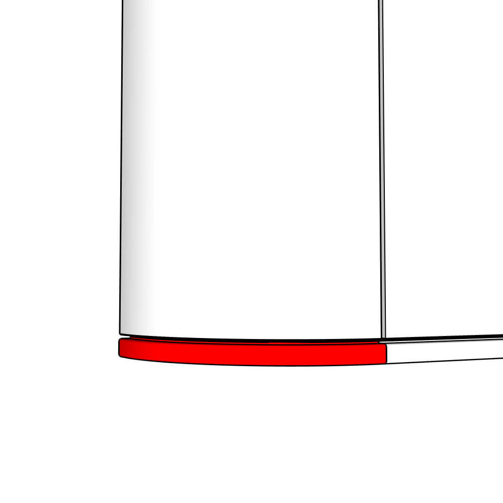 Helmsley Smooth Matt External Curved Pelmet - Universal