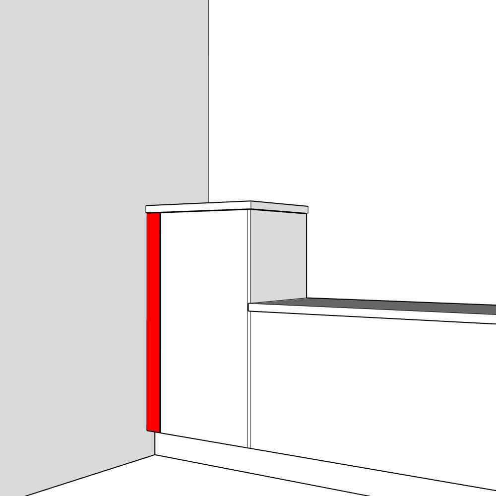 Helmsley Smooth Matt Filler Panel - 1250 x 100 x 18mm