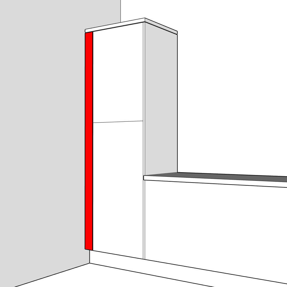 Helmsley Smooth Matt Filler Panel - 2150 x 100 x 18mm