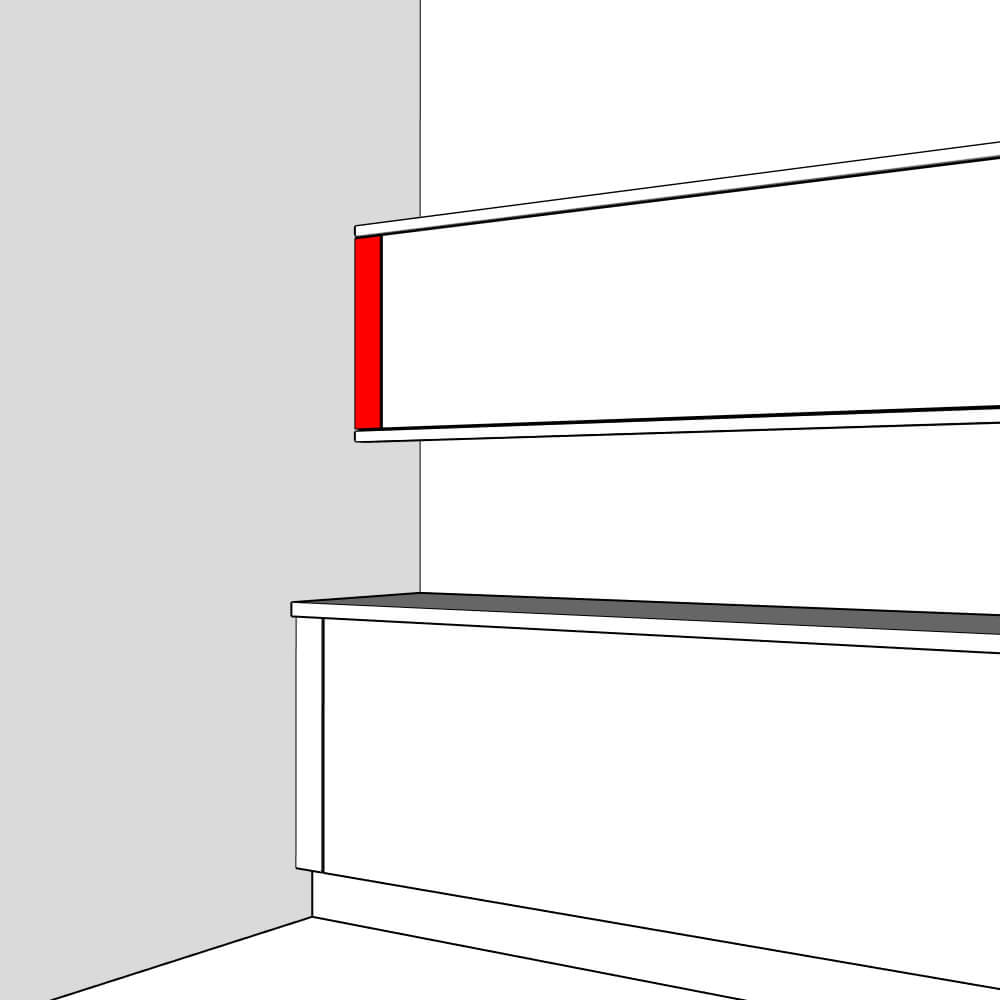 Helmsley Smooth Matt Filler Panel - 575 x 100 x 18mm