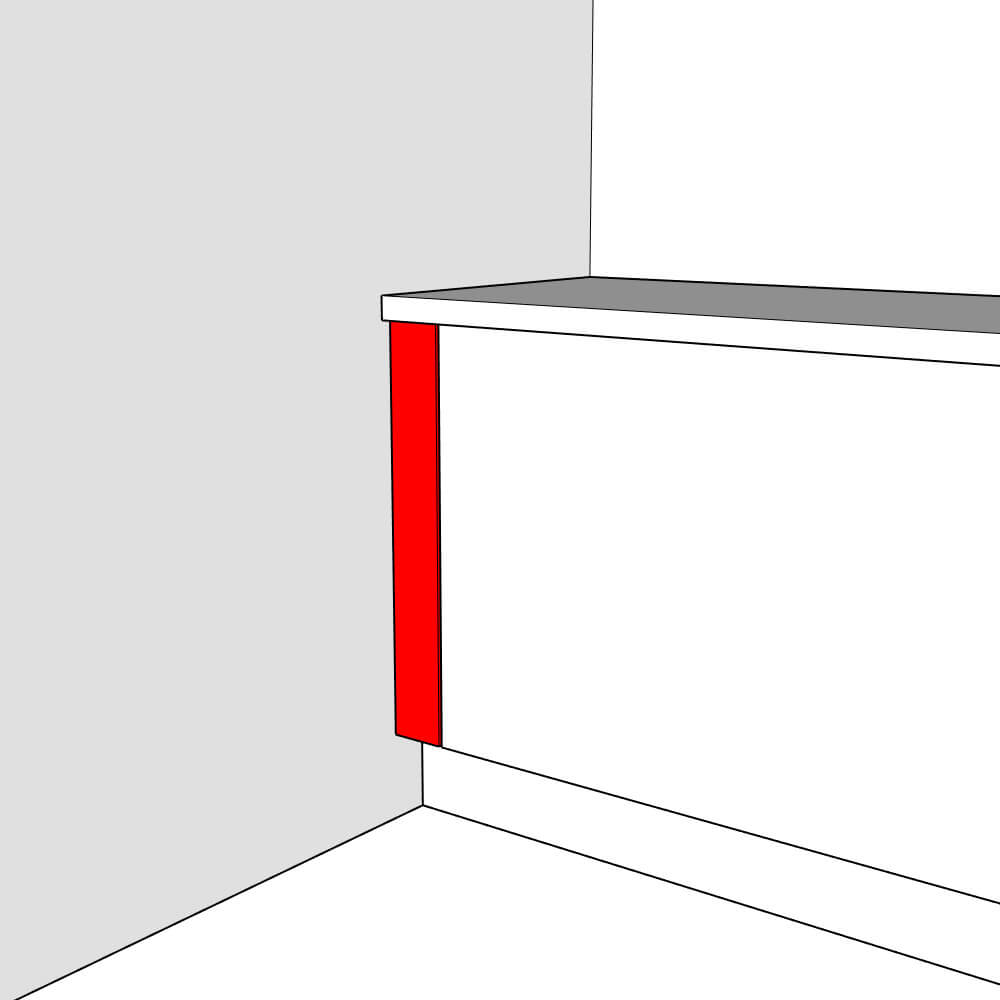 Helmsley Smooth Matt Filler Panel - 720 x 100 x 18mm