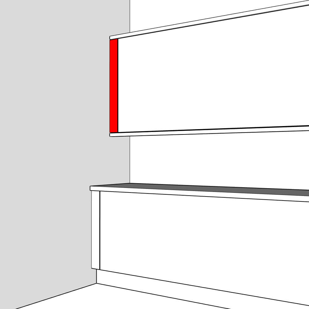 Helmsley Smooth Matt Filler Panel - 900 x 100 x 18mm