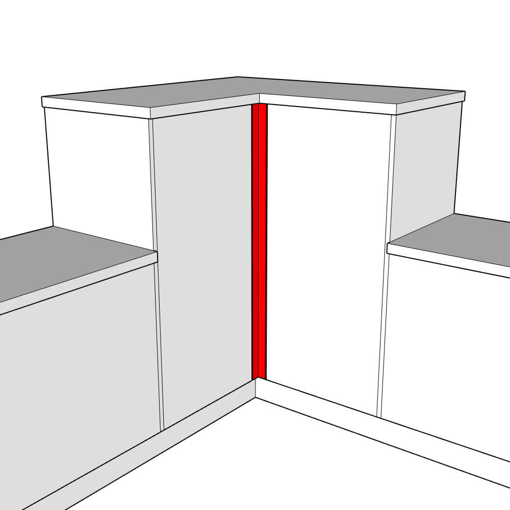 Helmsley Fixed Size Corner Post Set - 1245 x 60 x 60mm