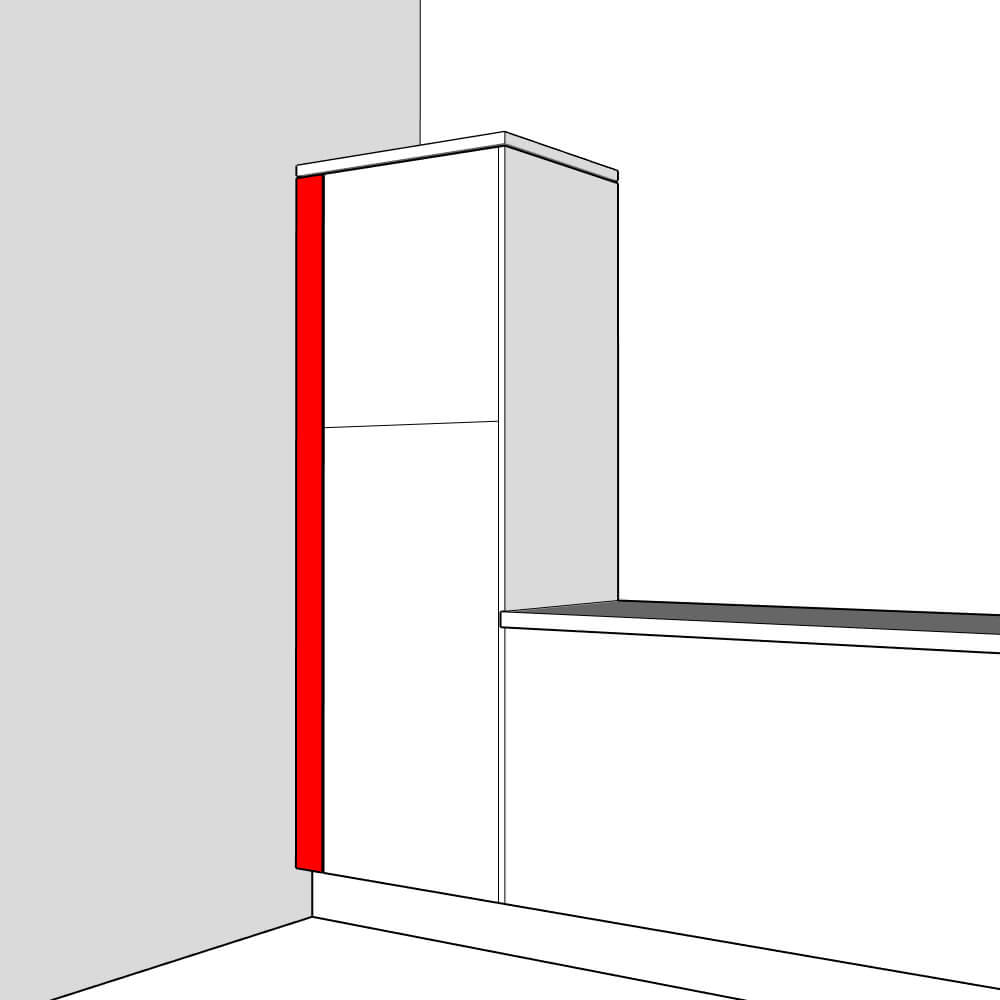 Henley Filler Panel - 1970 x 100 x 18mm