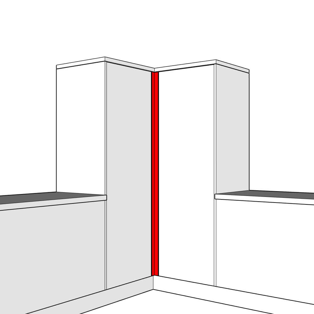 Henley Fixed Size Corner Post Set - 1820 x 60 x 60mm