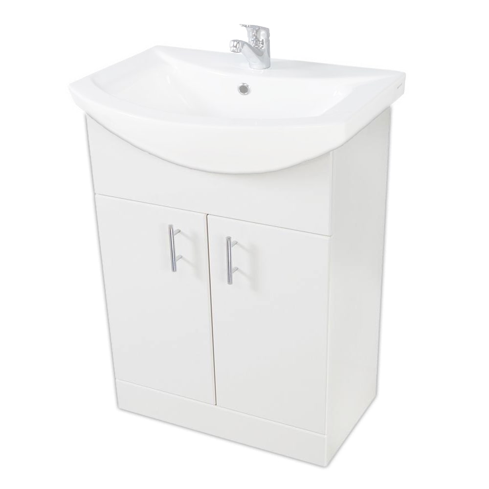 Lanza 650mm Basin Unit - Gloss White (Component)