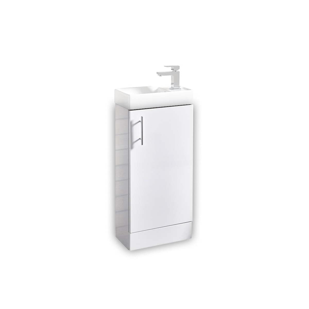 Lanza Cloakroom Vanity Floor Mounted - Gloss White (Component)