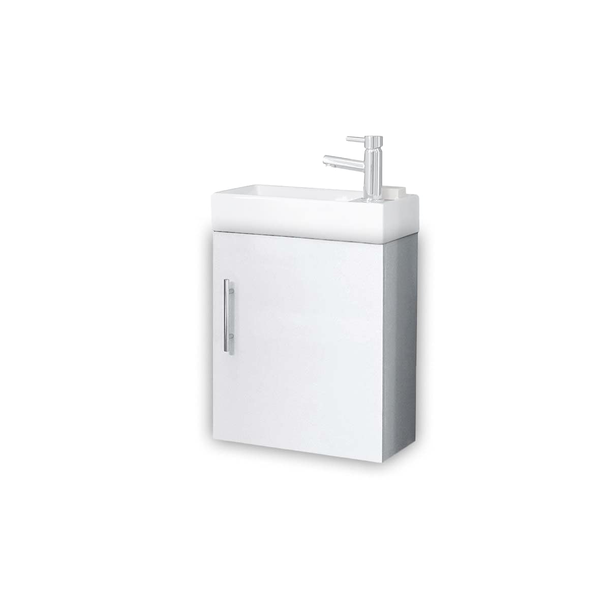 Lanza Cloakroom Vanity Wall Mounted - Gloss White (Component)