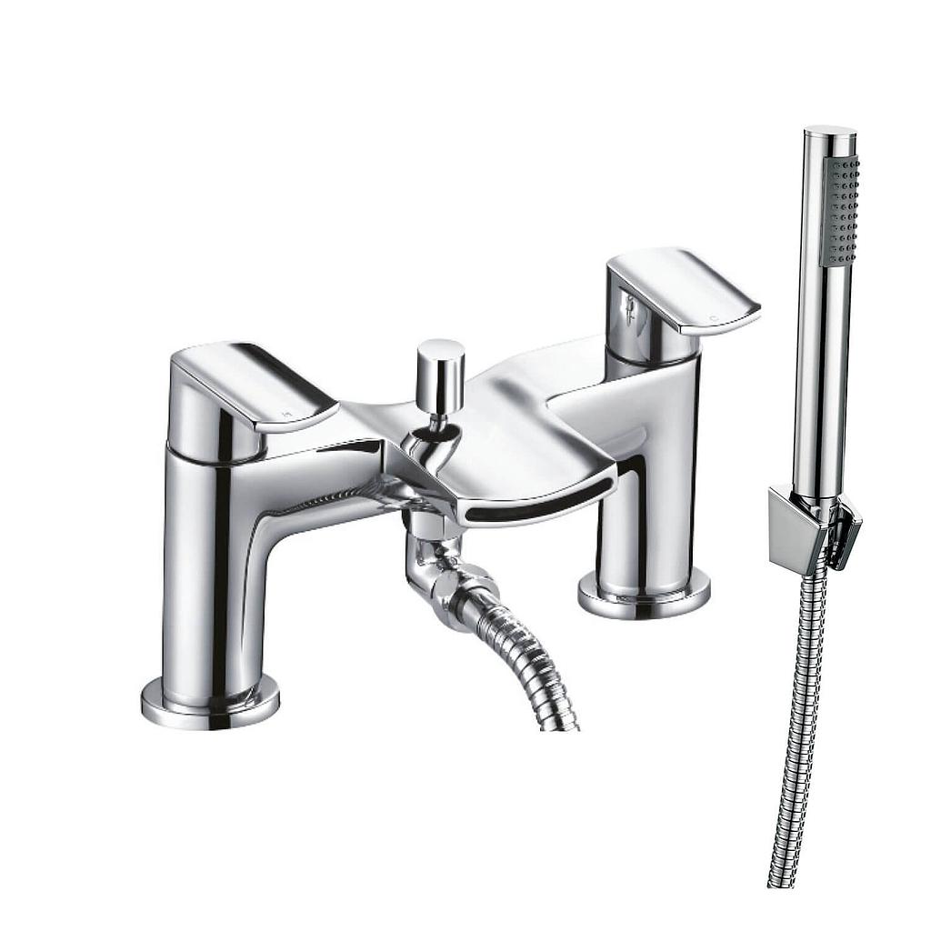 Leo Bath Shower Mixer with shower kit and wall bracket