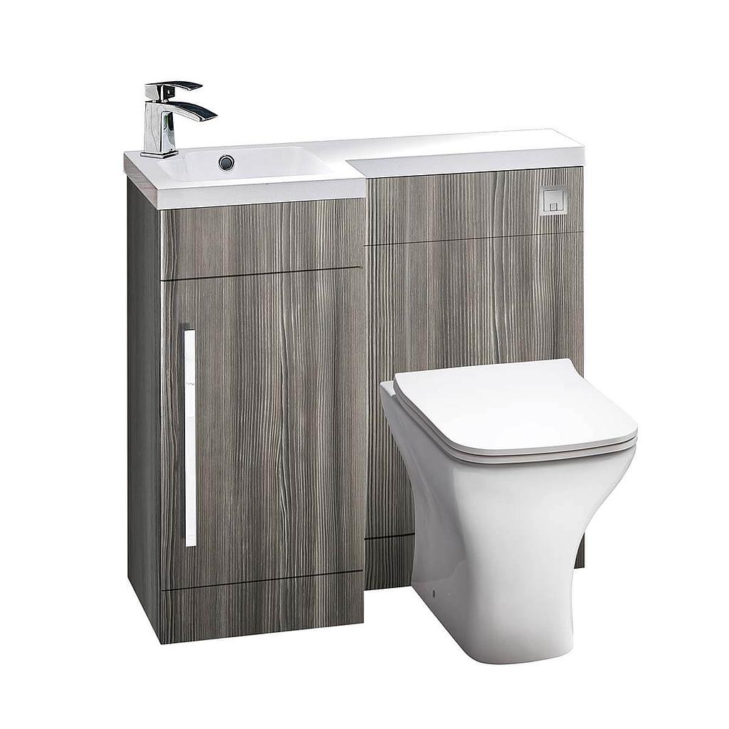 Lili L Shape Furniture 900mm mm Basin Unit - Avola Grey