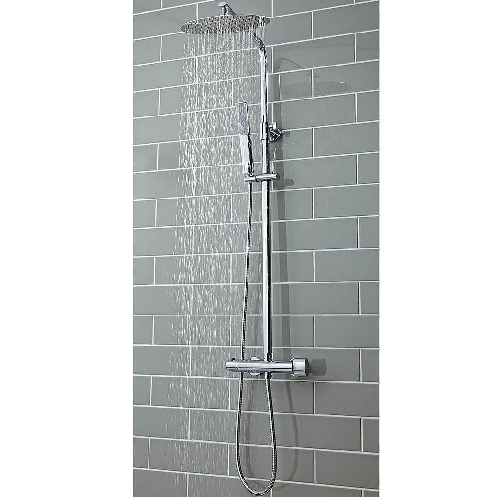 Marco Oval Thermostatic Bar Valve with Adjustable Rigid Riser