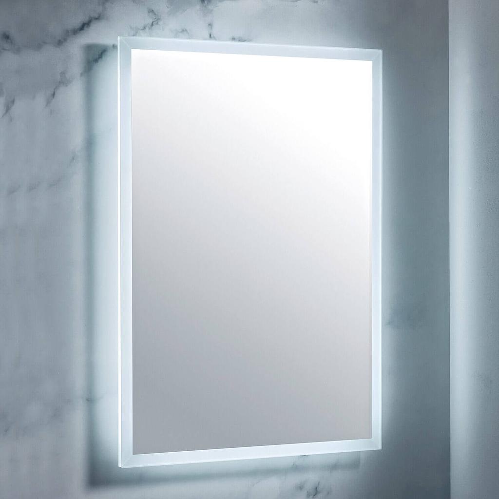 Mosca LED Mirror with Demister Pad and Shaver Socket - 600mm (wide) x 800mm (high)