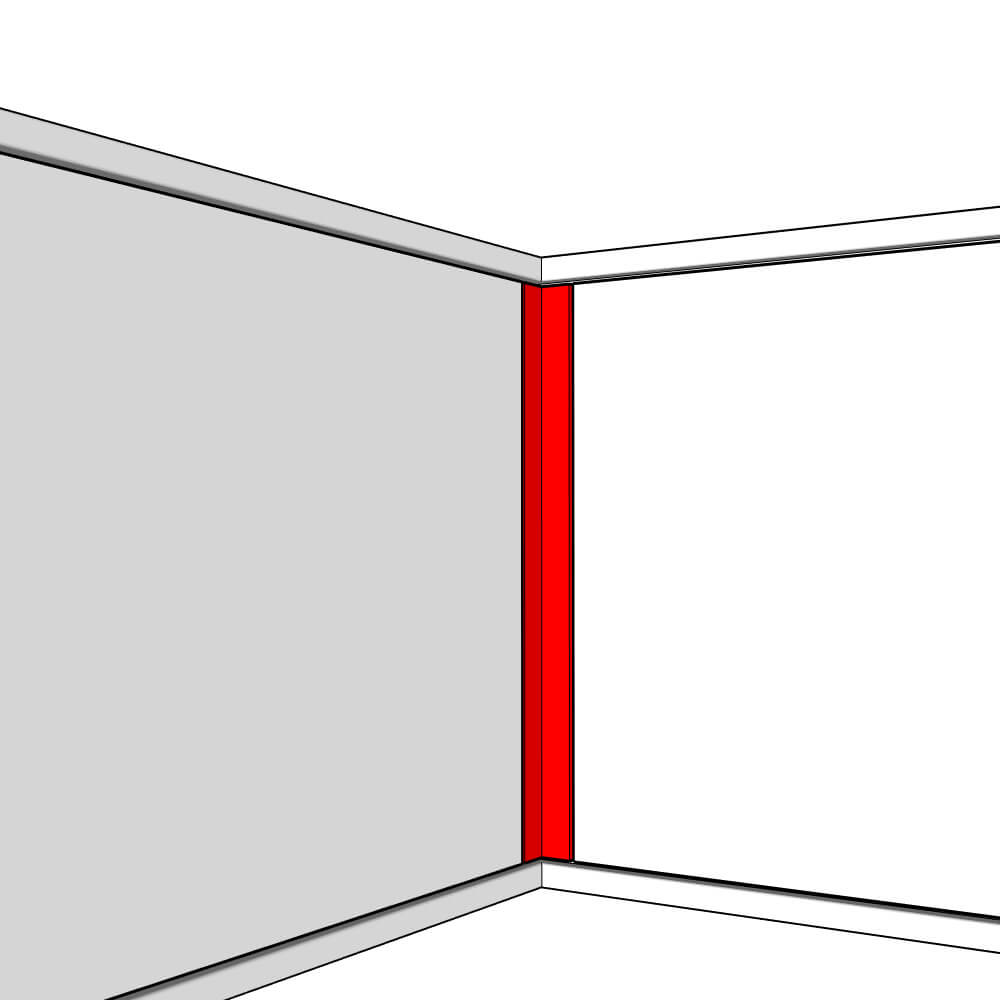 Tenby Smooth Matt Fixed Size Corner Post Set - 715 x 60 x 60mm