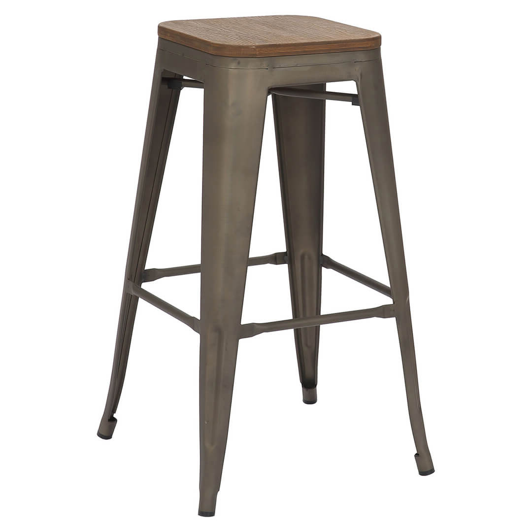 AURORA Tolix Bar Stool - Rustic