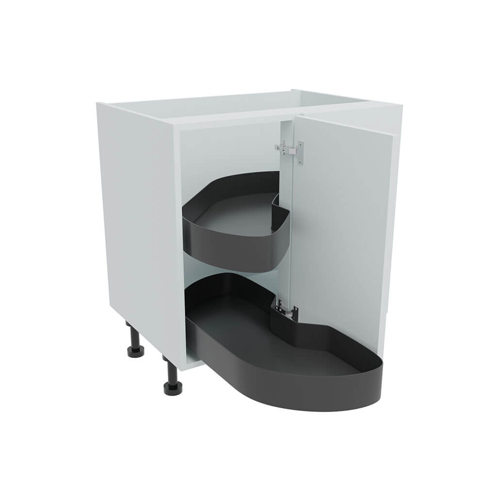 800mm Highline Corner Base Unit - LAVA Corner Pull Out Shelving - 400mm Door (Right Blank)