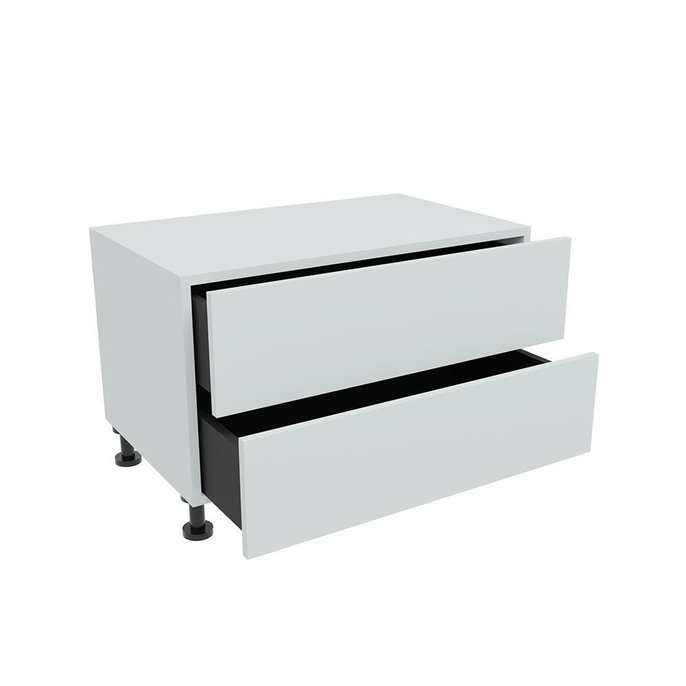 800mm 2 x Drawer Bedside Cabinet