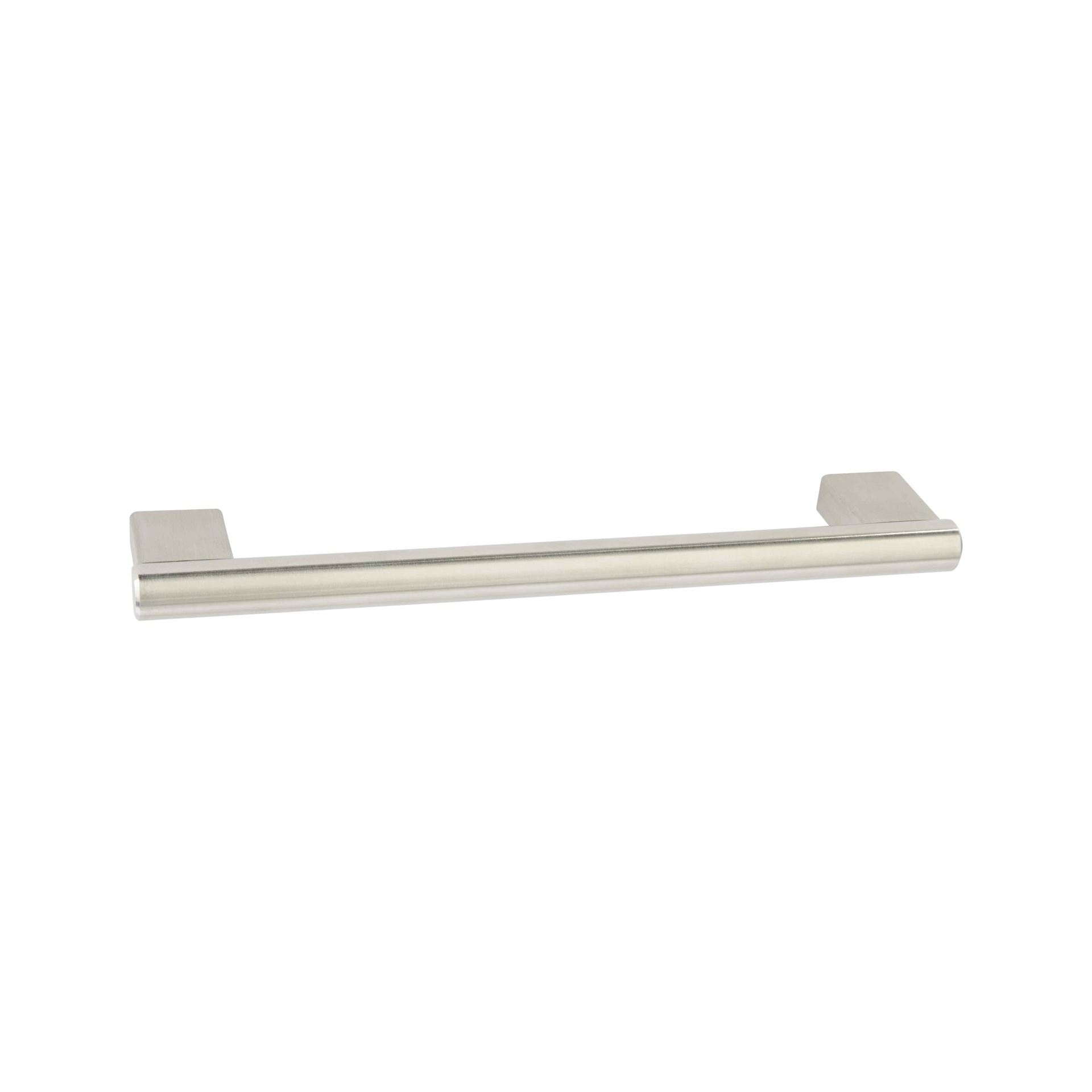 Round Keyhole Bar Handle Brushed Steel