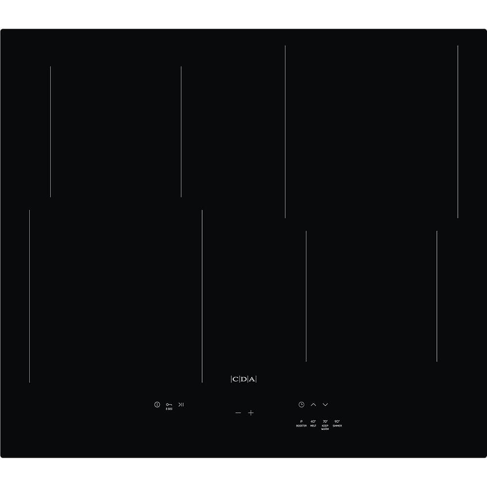 CDA HN6112FR - 4 Zone Induction Hob, Front Touch Control, Slim Depth 