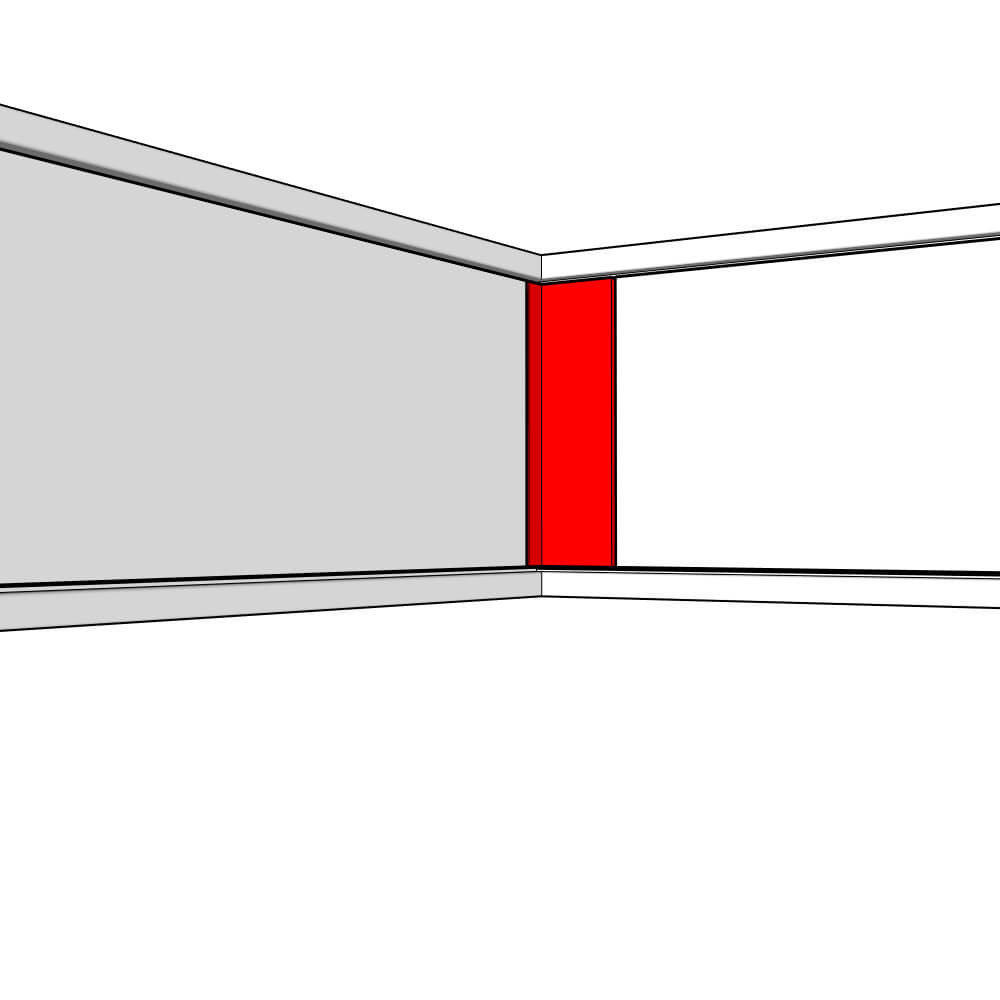 Lucca Adjustable Corner Post Set - 355 x 100 x 18mm (x2)