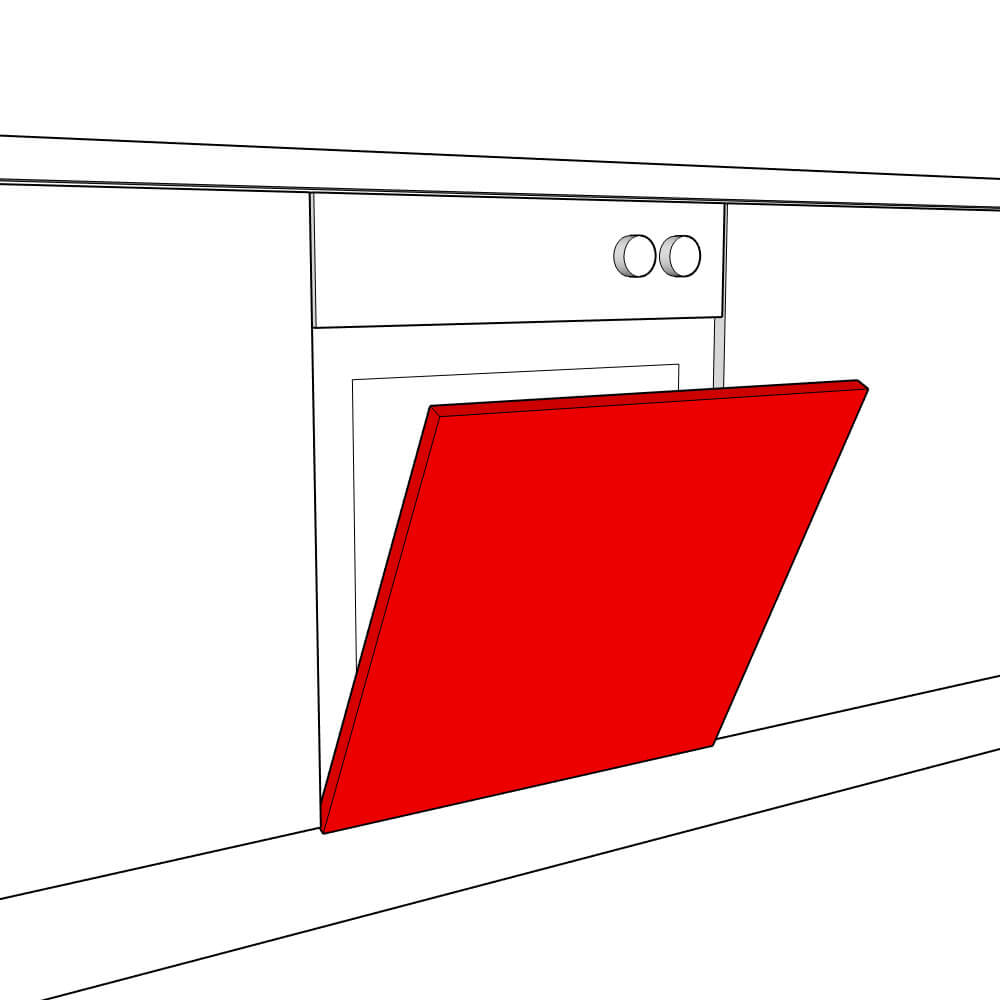 Lucca Smooth Matt Semi Integrated Appliance Door (570 x 596mm)