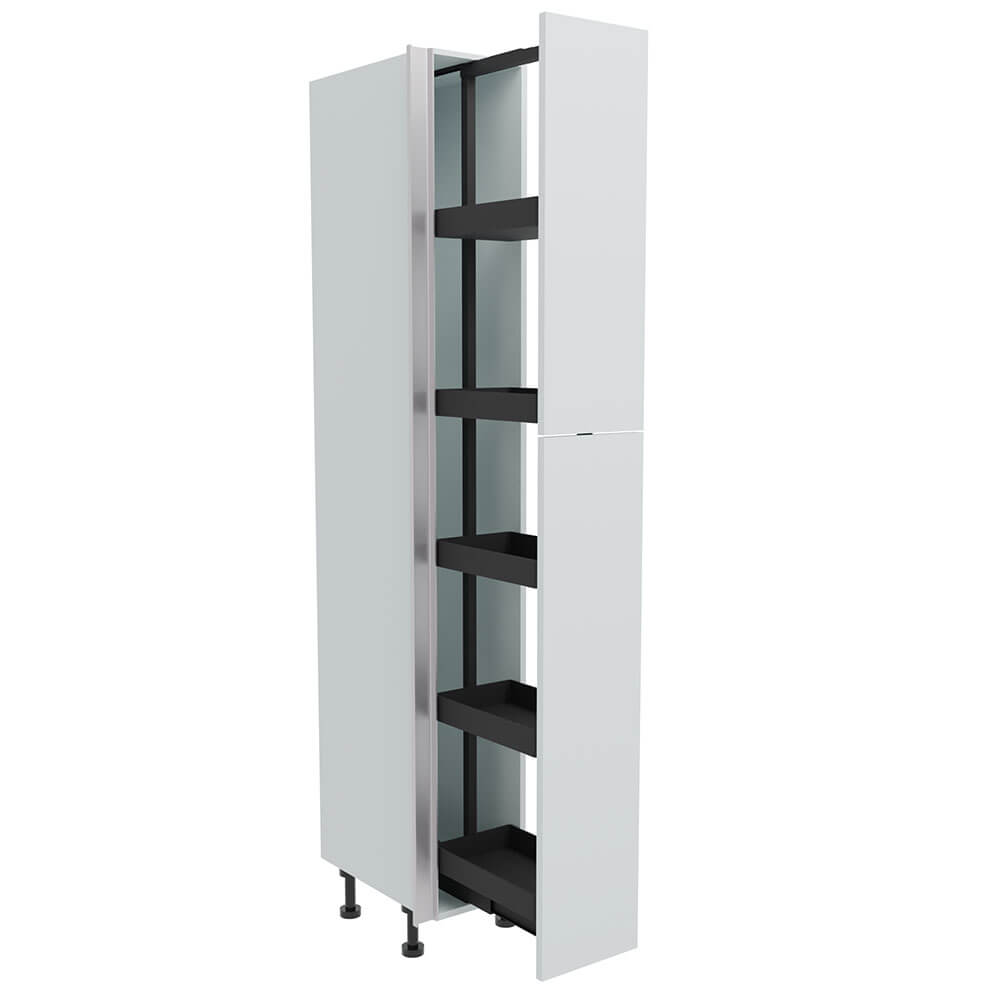 300mm True Handleless Tall Planero Pull Out Larder Unit - 900mm Top Door (High) - LH