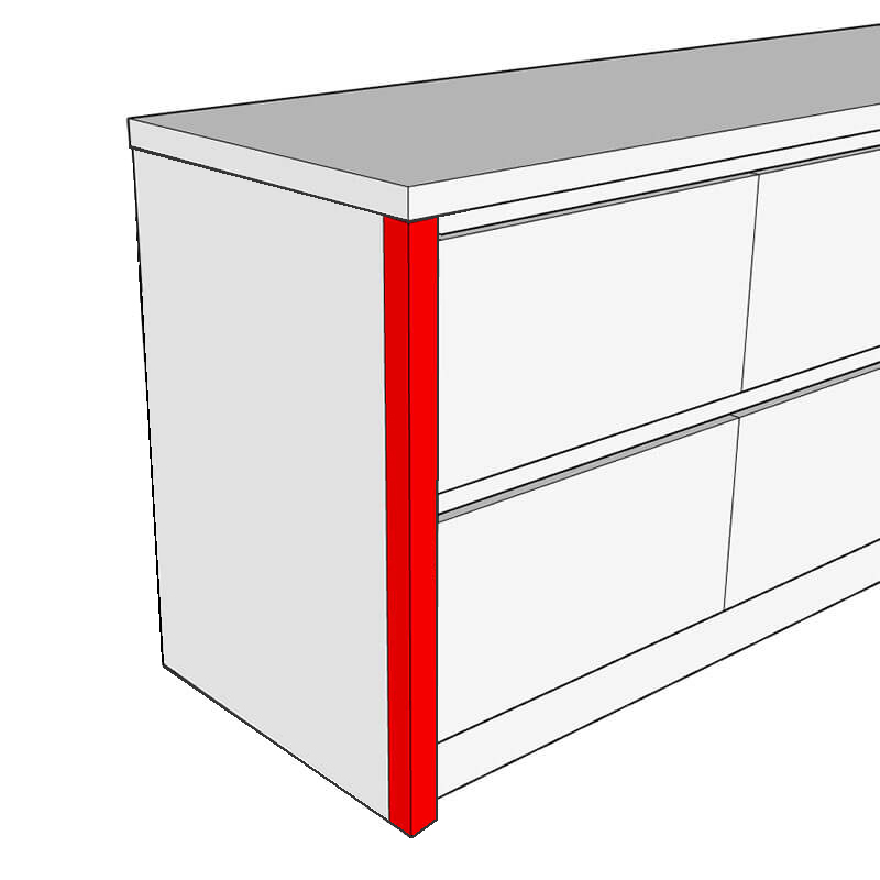 Metro External Corner Post - 900 x 46 x 46mm
