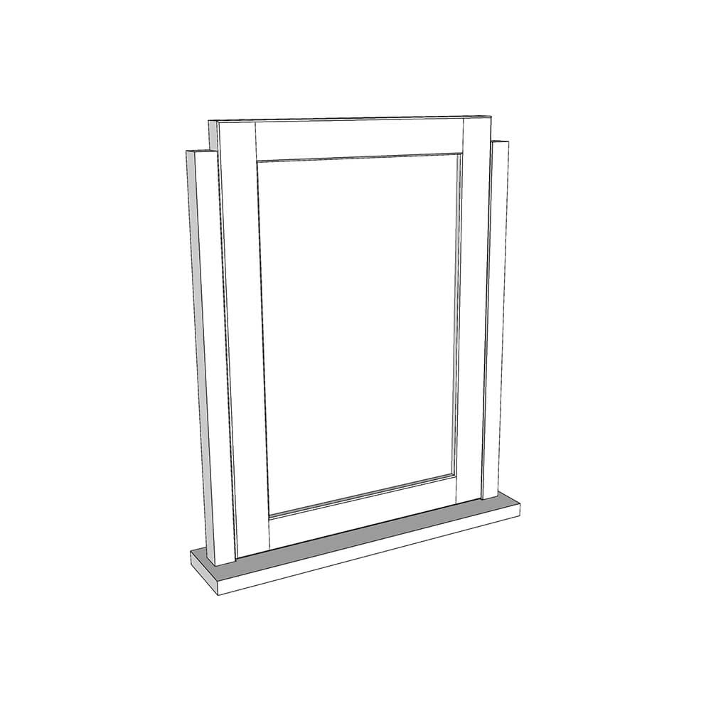 Chelsea Single Square Mirror - 485mm(W) x 570mm(H)