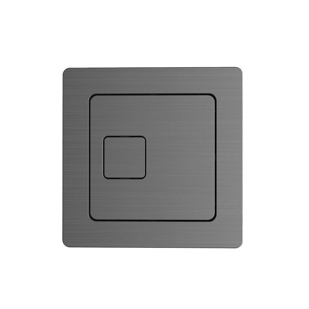 Gunmetal Dual Flush Plate Square