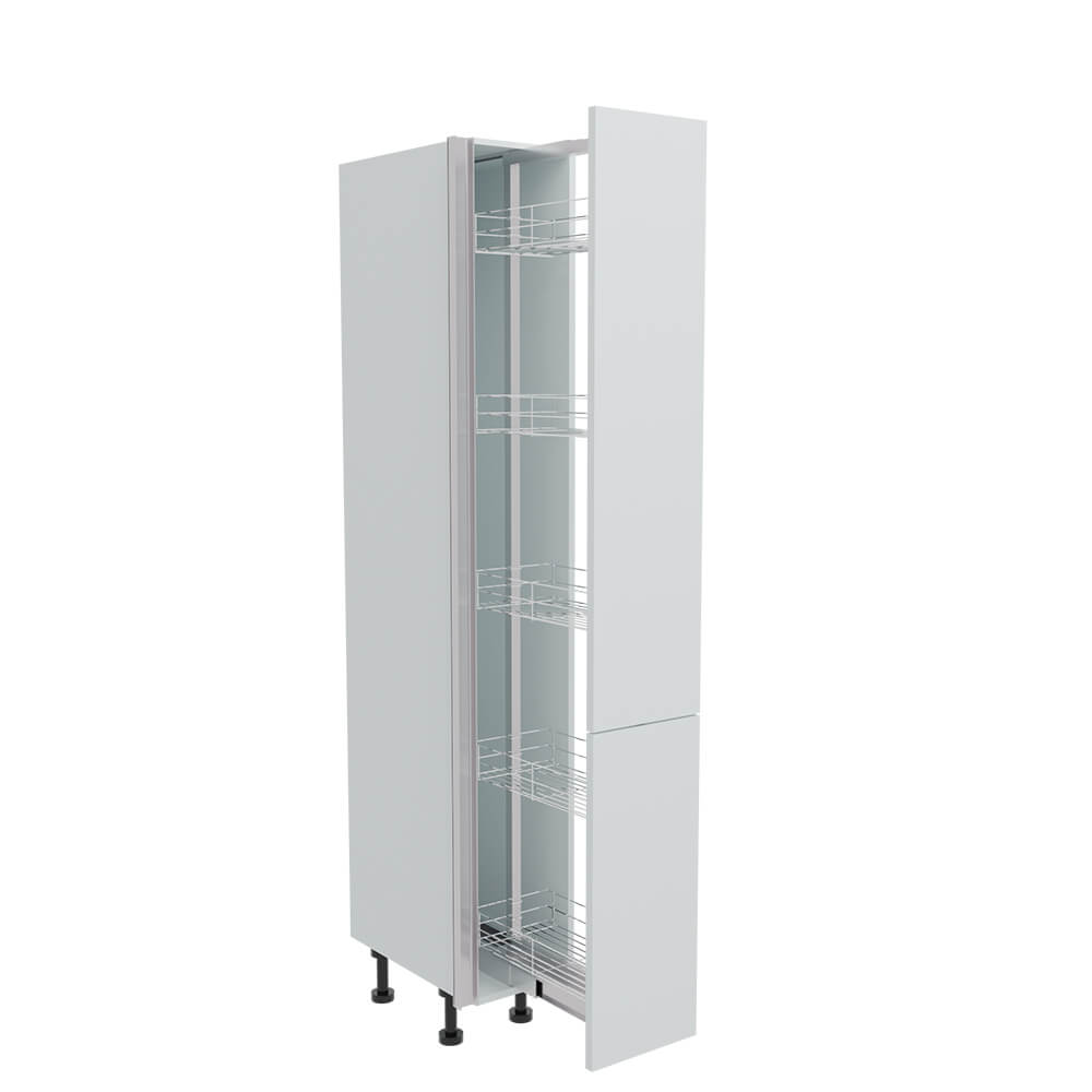 300mm True Handleless Tall Pull Out Larder Unit - 715mm Bottom Door (Medium) - LH
