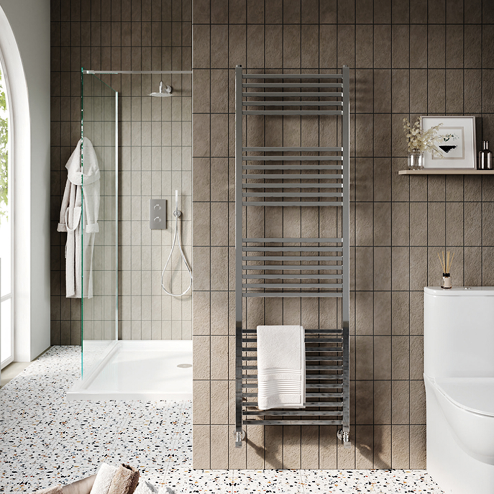 Simona Towel Radiator - Chrome  - 500mm Wide Options